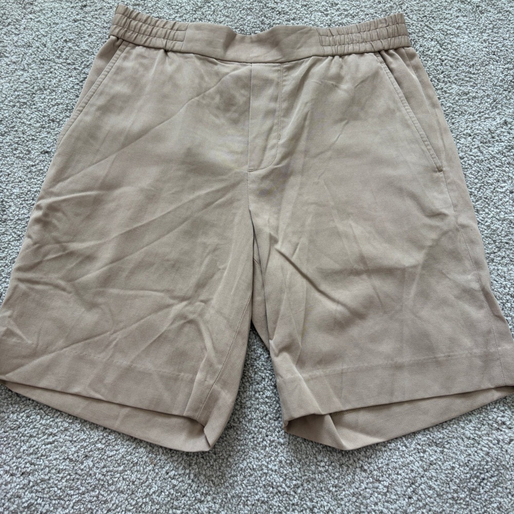 Vince Vacation Pull On Shorts Mens XS Tan Khaki Soft Stretch Beach Resort Casual